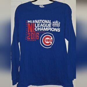 Chicago Cubs 2016 National League Champions long sleeve tshirt, size M